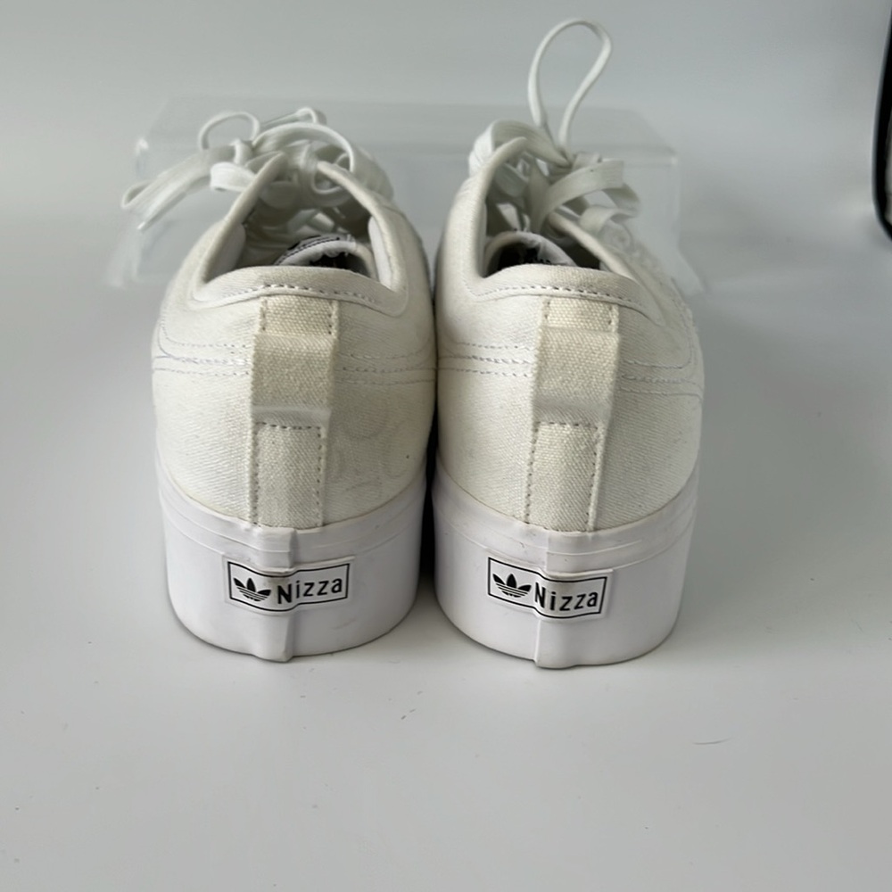 Adidas Nizza Platform Women’s Off White Canvas Sneakers Classic Design - 11 - Picture 6 of 10